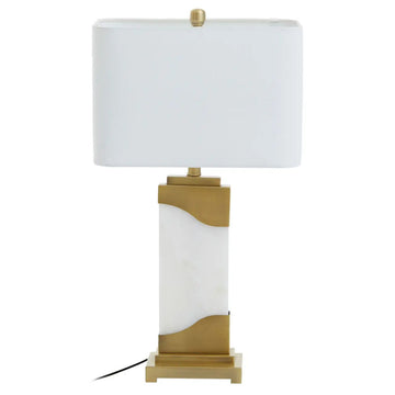 Emett Gold & White Marble Table Lamp