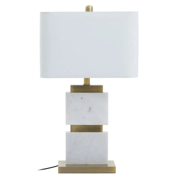 Aera Gold & White Marble Table Lamp