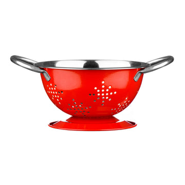 Red Stainless Steel Mini Colander