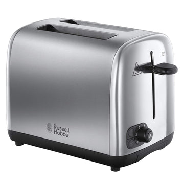 Russell Hobbs Brushed Silver & Black 2 Slice Silver Toaster