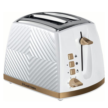 Russell Hobbs 2 Slice White Extra Wide Slots Toaster