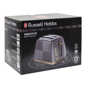 Russell Hobbs 2 Slice Grey Extra Wide Slots Toaster