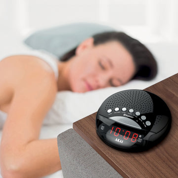Akai Portable Alarm Clock Radio with Bluetooth Speaker