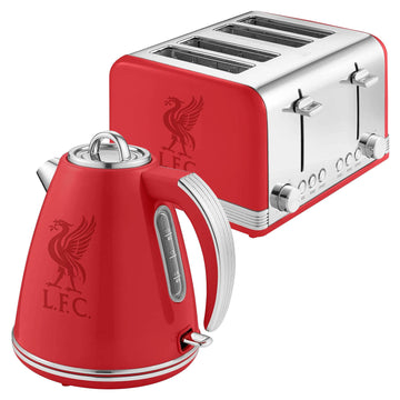 Swan Official Liverpool FC Red 1.5L Electric Kettle & 4 Slice Toaster