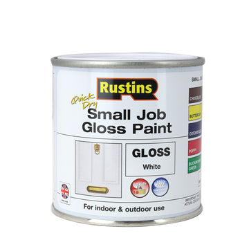 4Pcs Rustins 250ml White Quick Dry Gloss Paint
