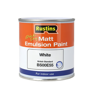 250ml Rustins Quick Dry Matt White Paint