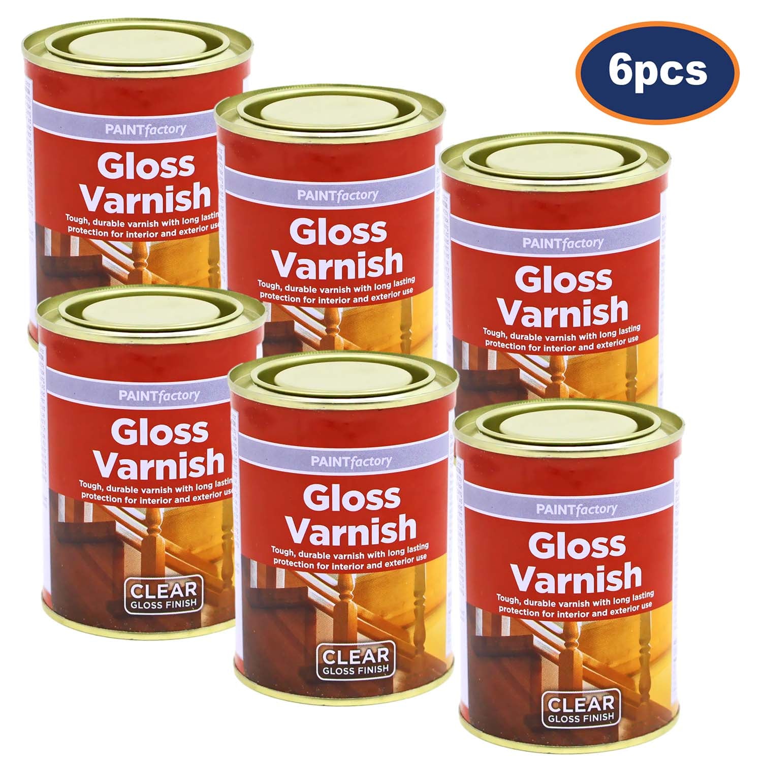 300ml Clear Gloss Varnish Tin Paint for Surfaces like Wood, Metal Concrete  2891