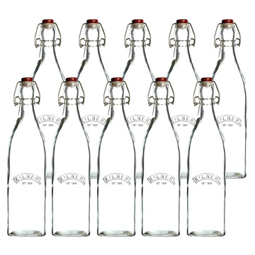 10Pcs Kilner 550ml Swing Top Glass Condiment Bottles
