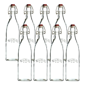 8Pcs Kilner 550ml Swing Top Glass Condiment Bottles