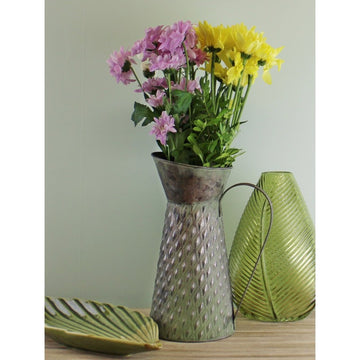25cm Metal Vase Flower Garden Jug
