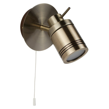 Samson LED Antique Brass IP44 Bathroom Spotlight
