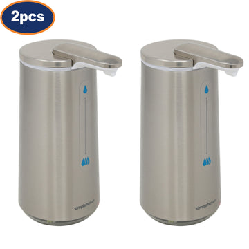 2Pcs Simplehuman Automatic Hand Motion Soap Dispenser Brushed Stainless Steel