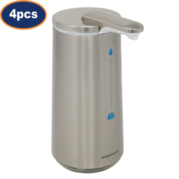 4Pcs Simplehuman Automatic Hand Motion Soap Dispenser Brushed Stainless Steel