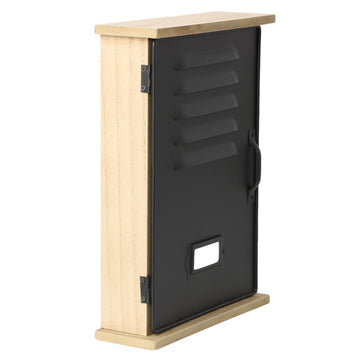 Wooden Metal Locker 6 Keys Cabinet