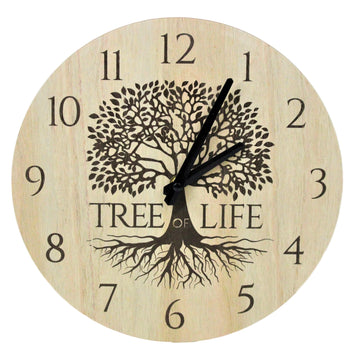 Small Wooden Tree of Life Wall Clock