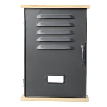 Wooden Metal Locker 6 Keys Cabinet