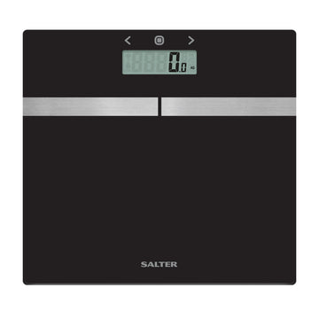 Salter Black Glass Analyser Bathroom Weighing Scale