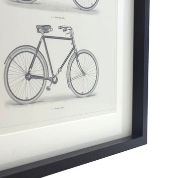 Framed Three Bicycle Picture Wall Art