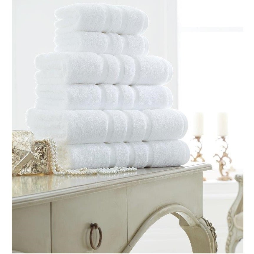 100 Cotton Zero Twist Bath Towel White