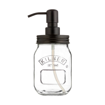 4Pcs Kilner 500ml Glass Liquid Soap Pump Dispensers