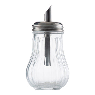 2Pcs Clear Glass Sugar Shaker