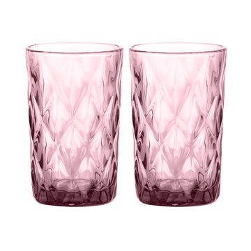 2Pcs Gemstone 340ml Amethyst Recycled Highball Glass