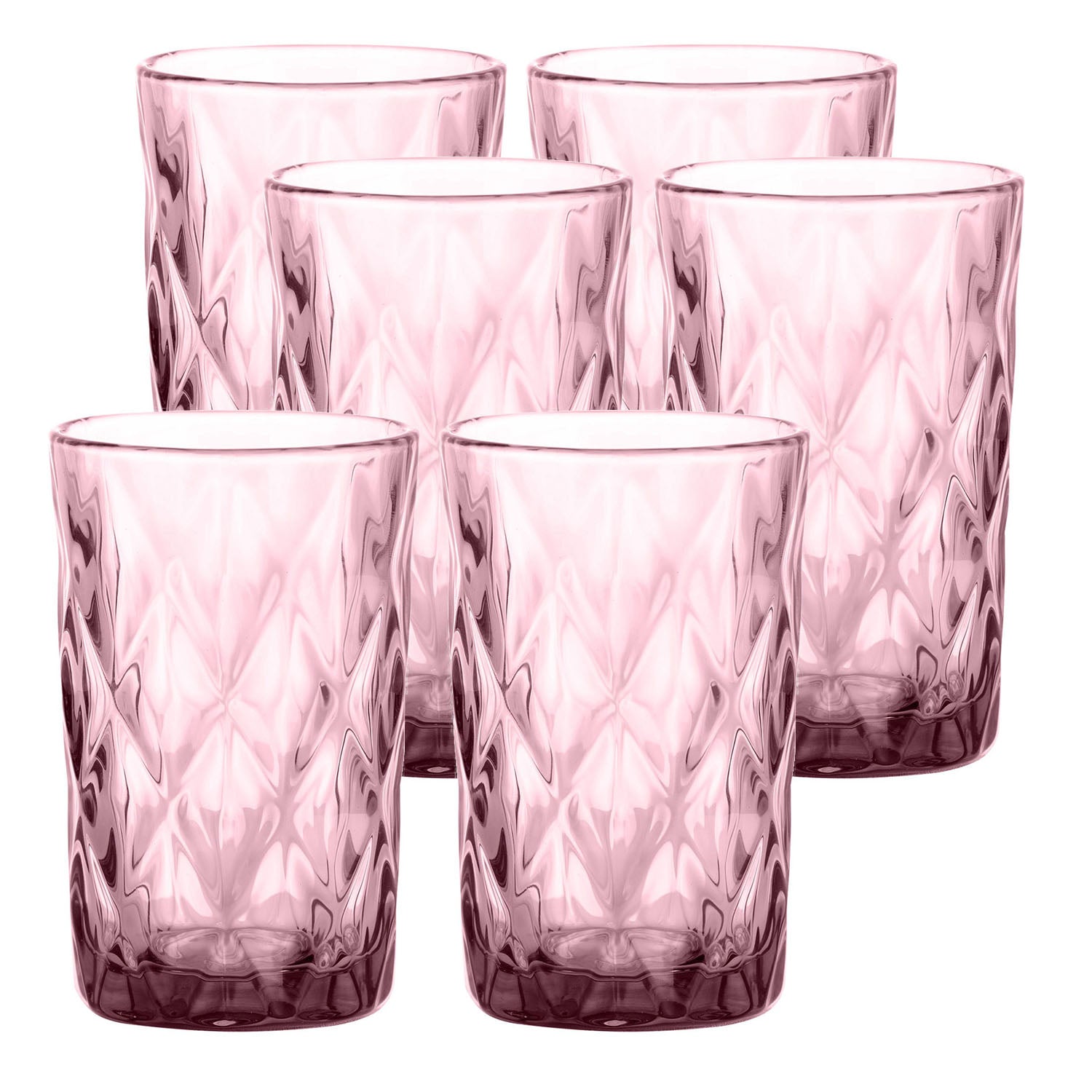 6Pcs Gemstone 340ml Amethyst Recycled Highball Glass