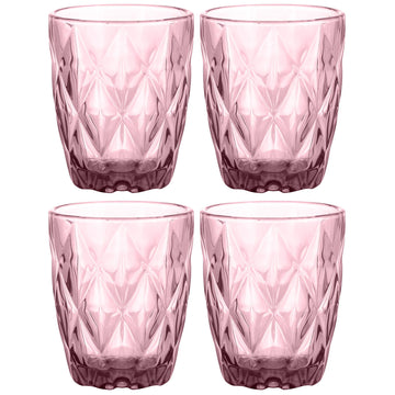 4Pcs Gemstone 270ml Amethyst Recycled Mixer Cocktail Glass