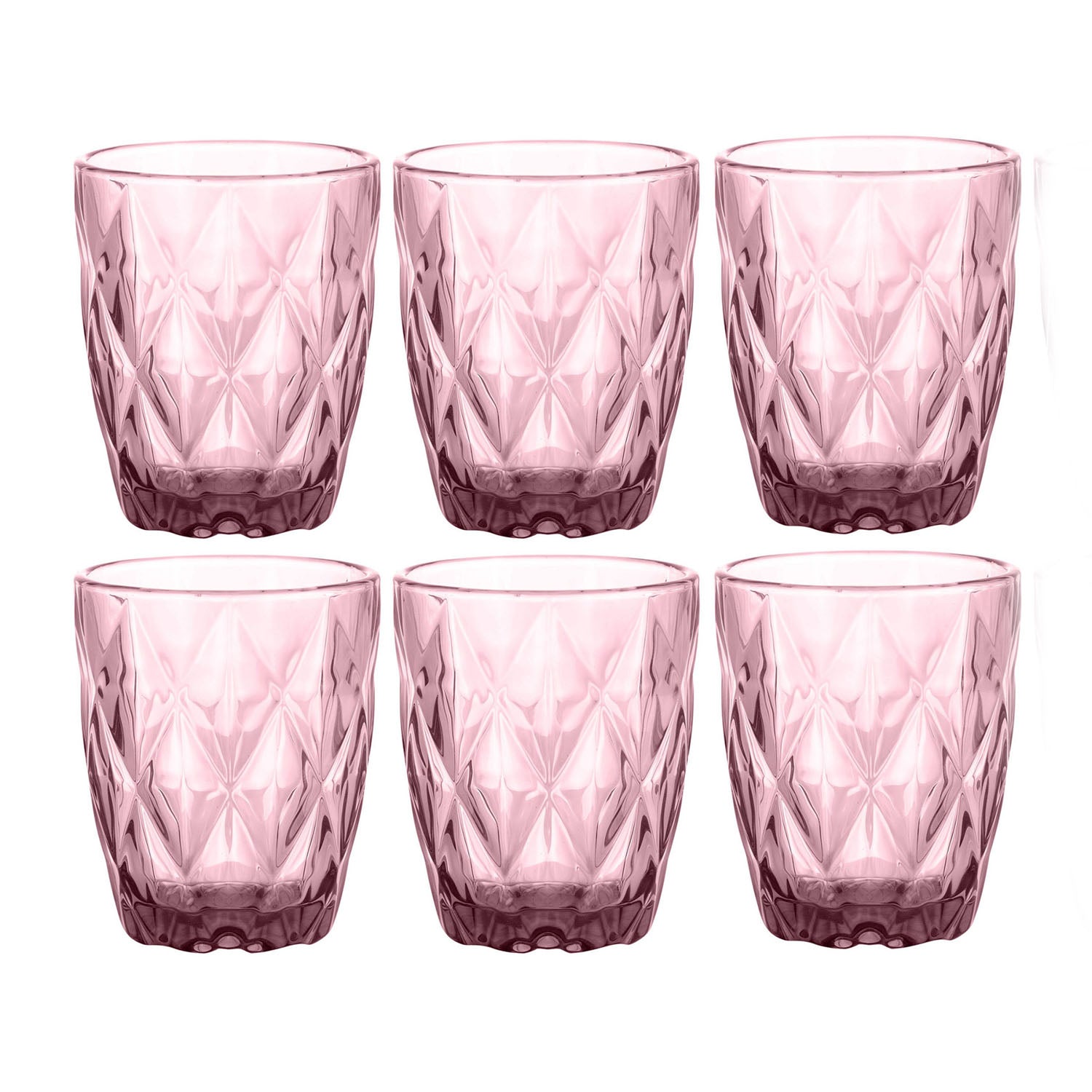 6Pcs Gemstone 270ml Amethyst Recycled Mixer Cocktail Glass