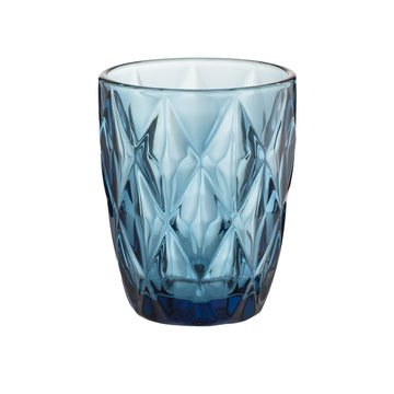 4Pcs 270ml Blue Diamond Pattern Mixer Glass