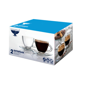 2Pc Ravenhead Espresso Cup & Saucer Set