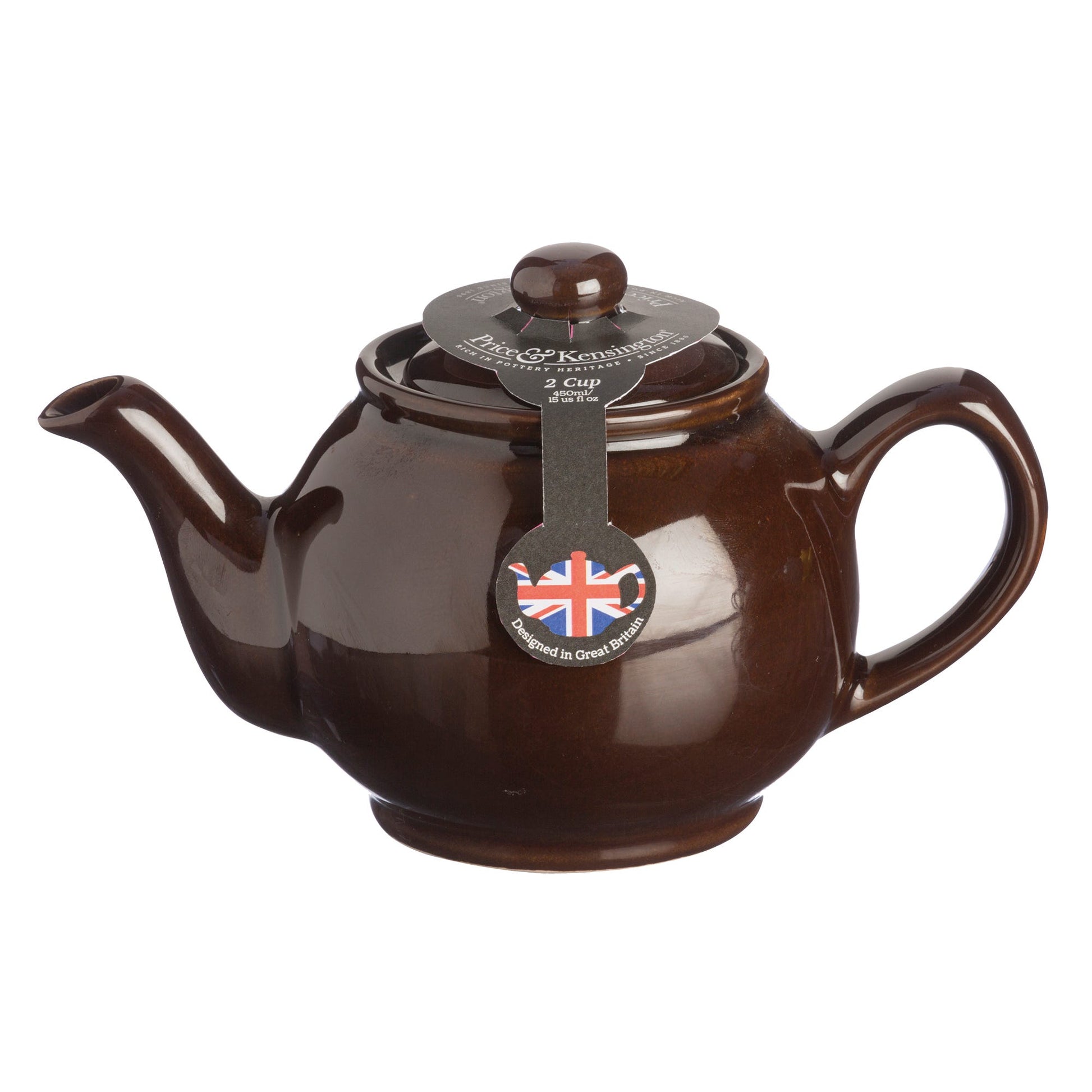 Price & Kensington Rockingham Dark Brown Stoneware 2 Cup Teapot