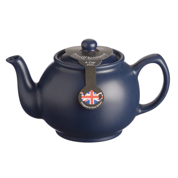 Price & Kensington Matt Navy Blue 6 Cup Serving Teapot