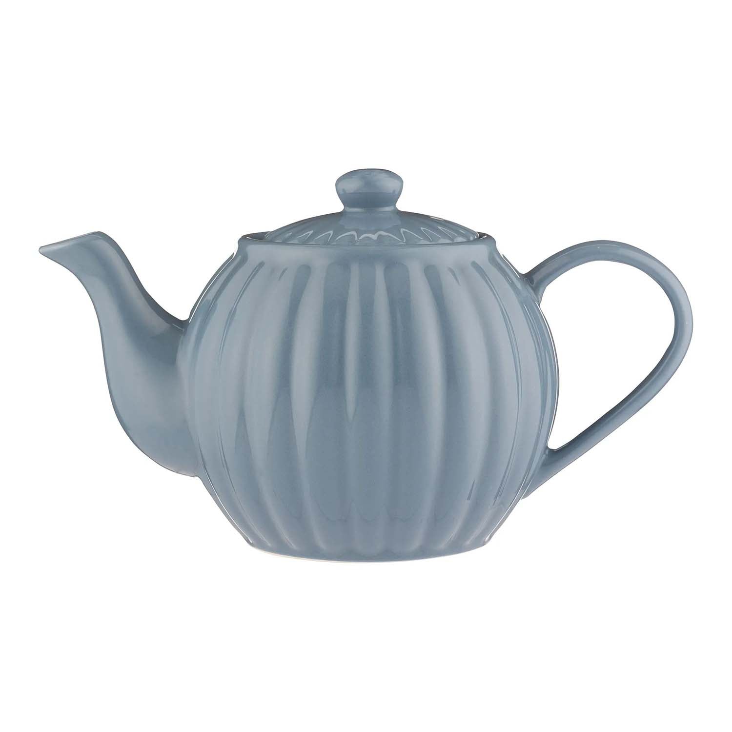 Price & Kensington 1.1L Bluebell Stoneware 6 Cup Fluted Teapot