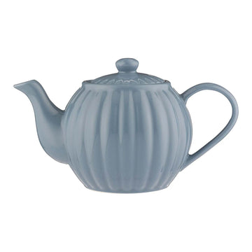 Price & Kensington 1.1L Bluebell Stoneware 6 Cup Fluted Teapot
