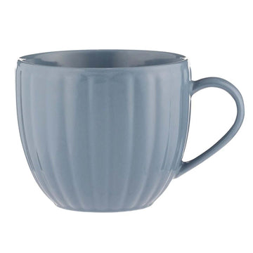 1.1L Teapot & 4Pcs Price & Kensington 460ml Bluebell Stoneware Fluted Mugs Set