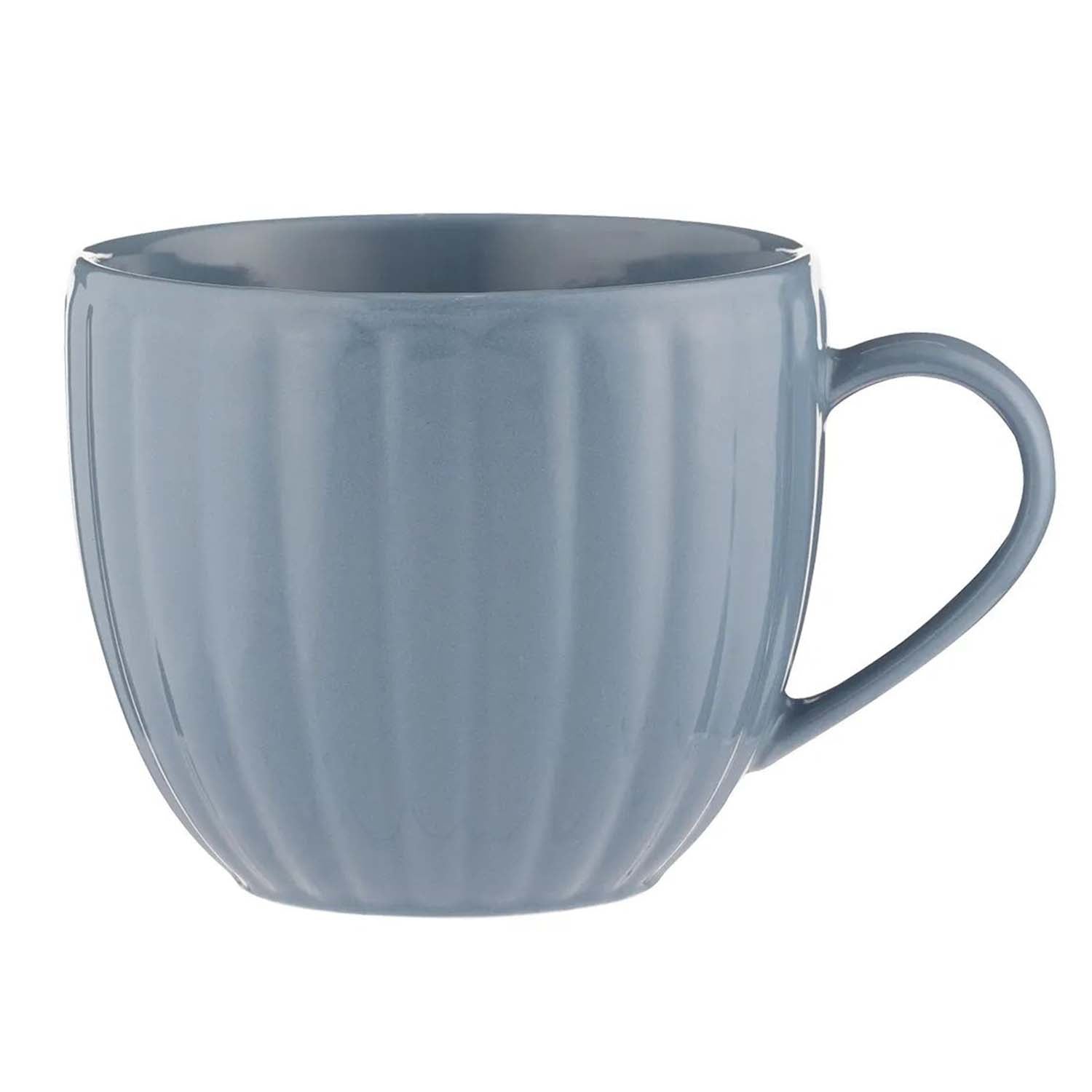 Price & Kensington 460ml Bluebell Stoneware Fluted Mug