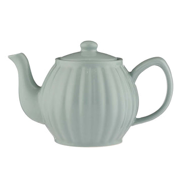 Price & Kensington 1.1L Duckegg Stoneware 6 Cup Fluted Teapot