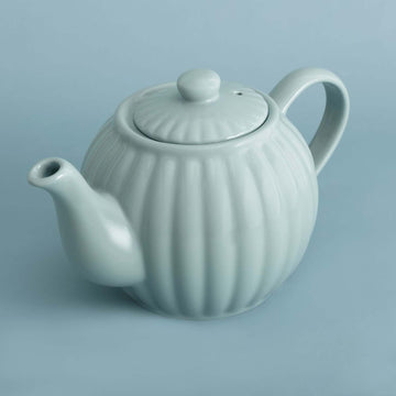 Price & Kensington 1.1L Duckegg Stoneware 6 Cup Fluted Teapot