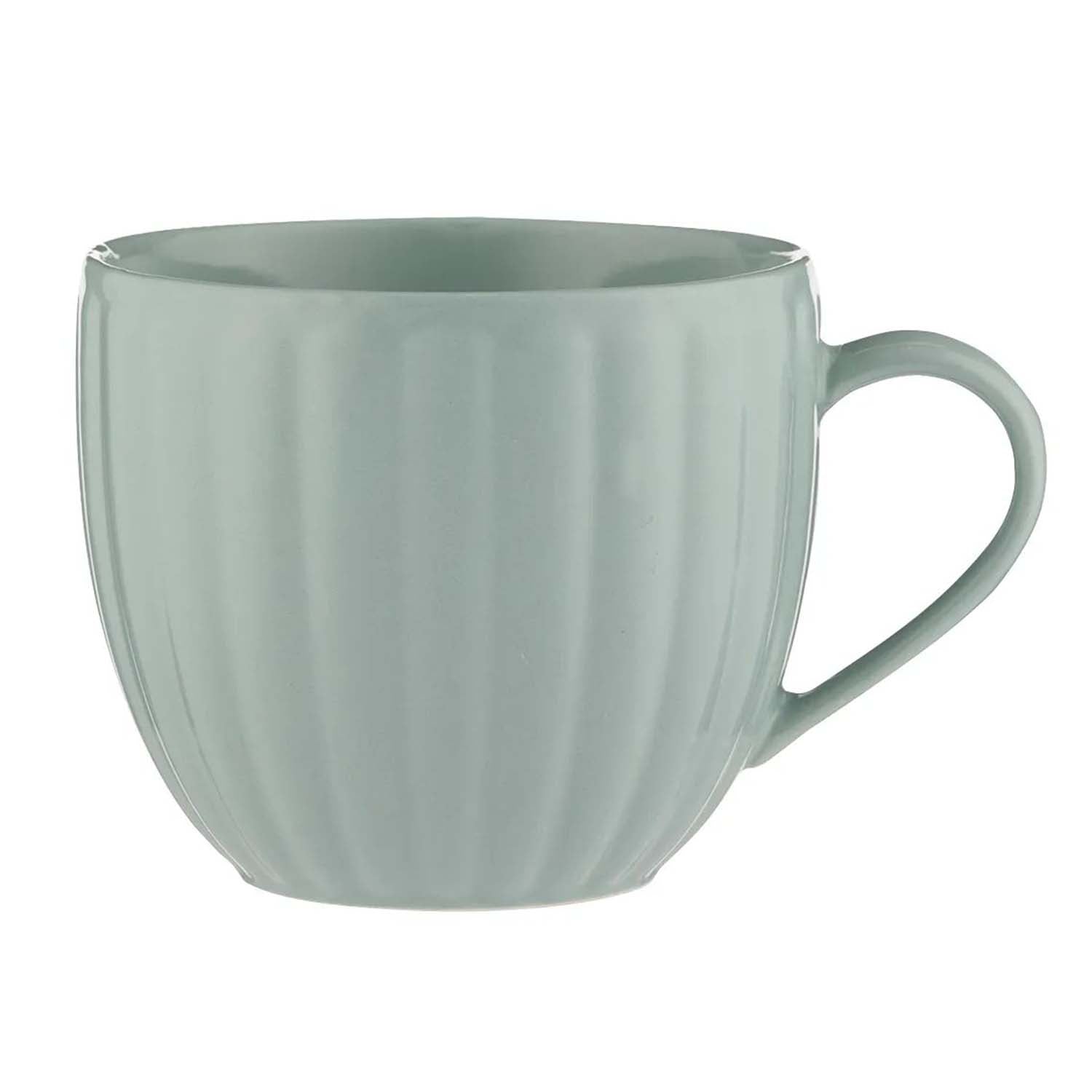 Price & Kensington 460ml Duckegg Stoneware Fluted Mug