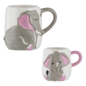 Set of 2 Small & Large Elephant Tea Coffee Mug