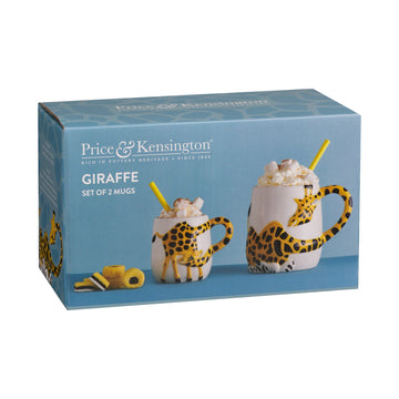Set of 2 Small & Large Giraffe Tea Coffee Mug
