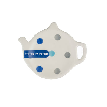 Padstow Ceramic White Hand Painted Tidy Rest Teabag Holder