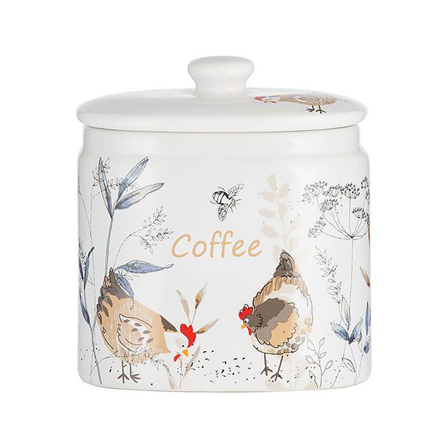 Fine Ceramic Coffee Storage Jar Canister Silicone Seal