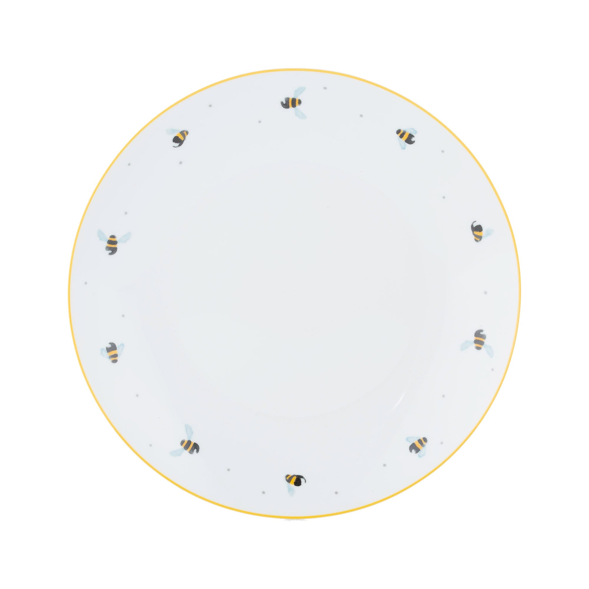 26cm Sweet Bee Summer Design White Dinner Plate