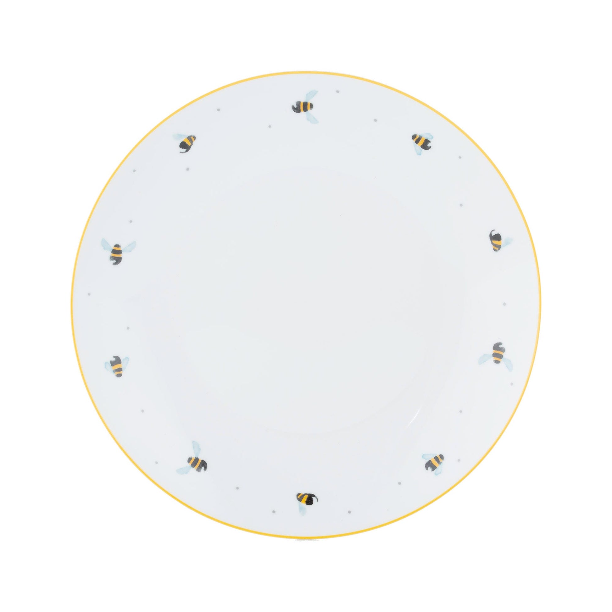 26cm Sweet Bee Summer Design White Dinner Plate