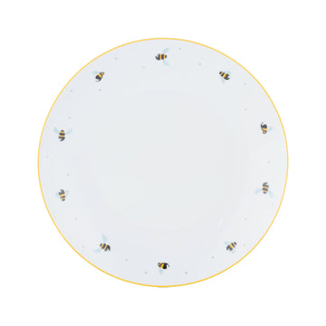 26cm Sweet Bee Summer Design White Dinner Plate