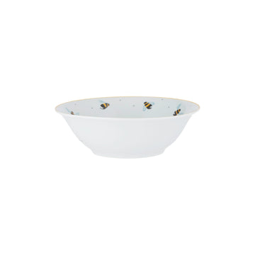 18cm Sweet Bee Summer White Dinner Bowl