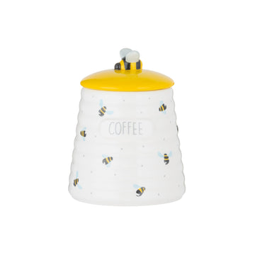Ceramic Sweet Bee Coffee Storage Kitchen Jar Airtight Lid
