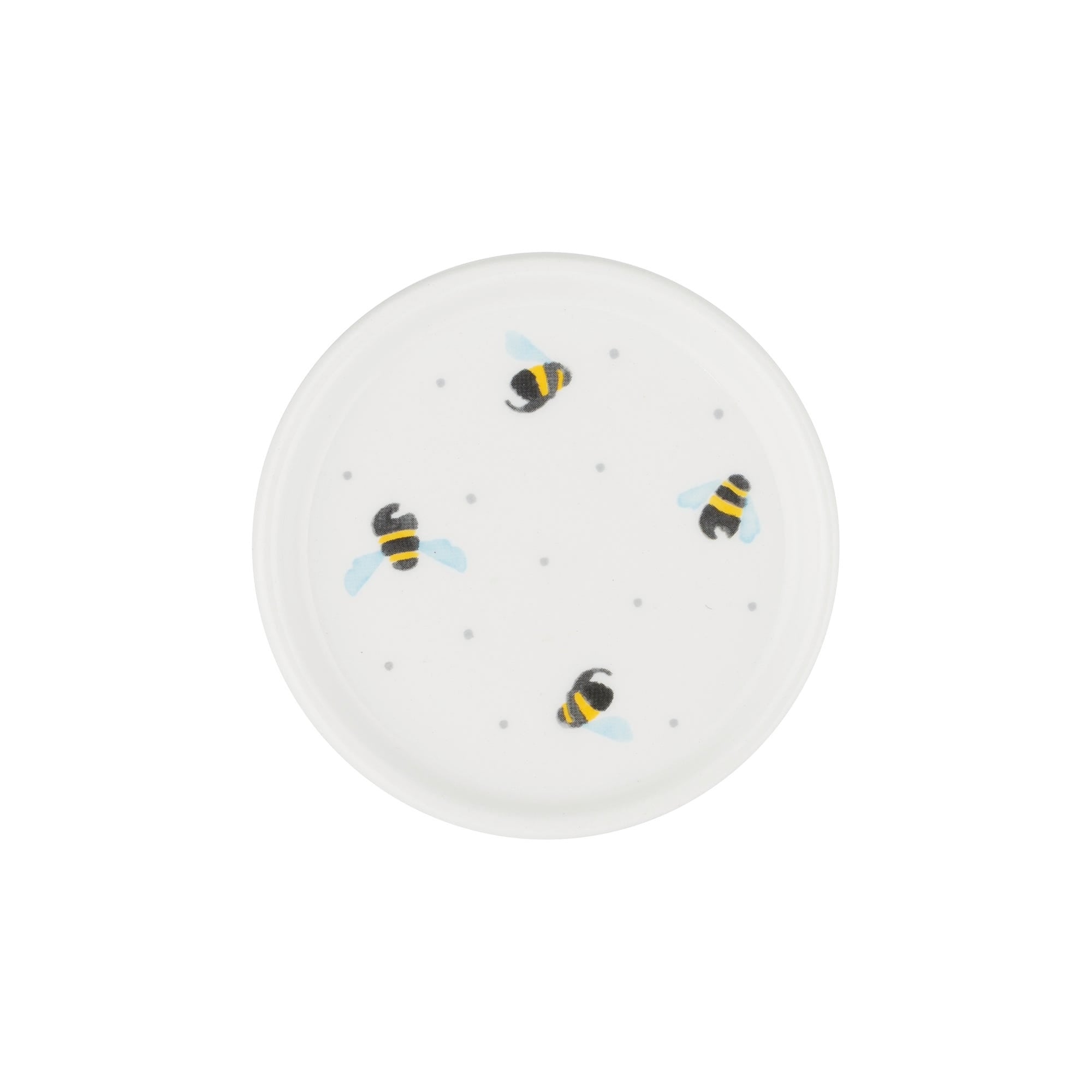 Small Round Sweet Bee Ceramic White Tea Bag